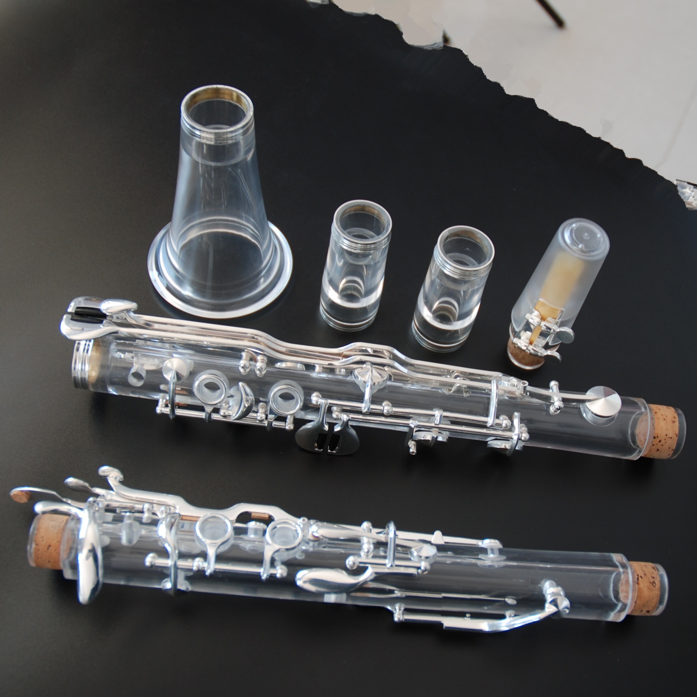 Professional wholesale Turkish system klarinette transparent clarinet G gold plated 18Key