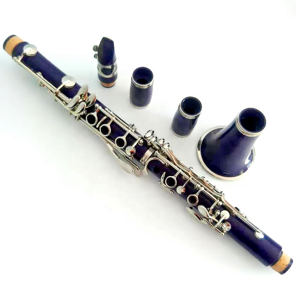 Yellow color  ABS clarinet Nickel Plated Bb17 key /quality playing Musical Instruments