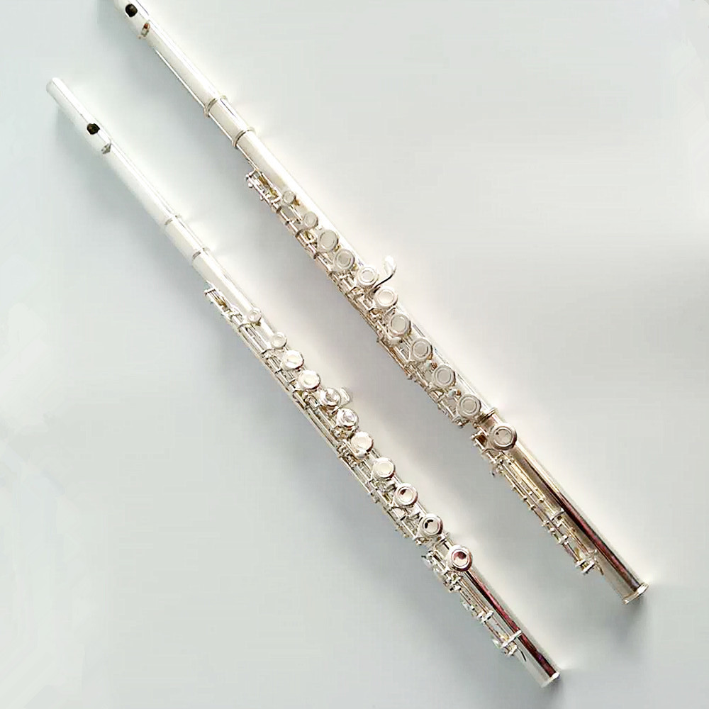 Professional flute closed holes  16 holes/17 holes  silver plated flute for sale playing stage wind instruments