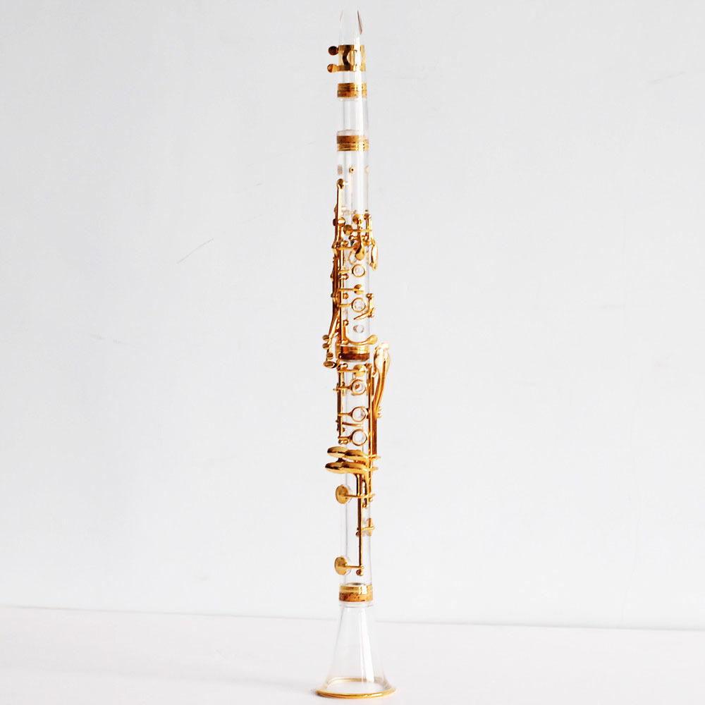 Grade examination special  transparent clarinet 17 key Bb gold plated