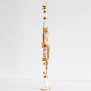 Grade examination special  transparent clarinet 17 key Bb gold plated