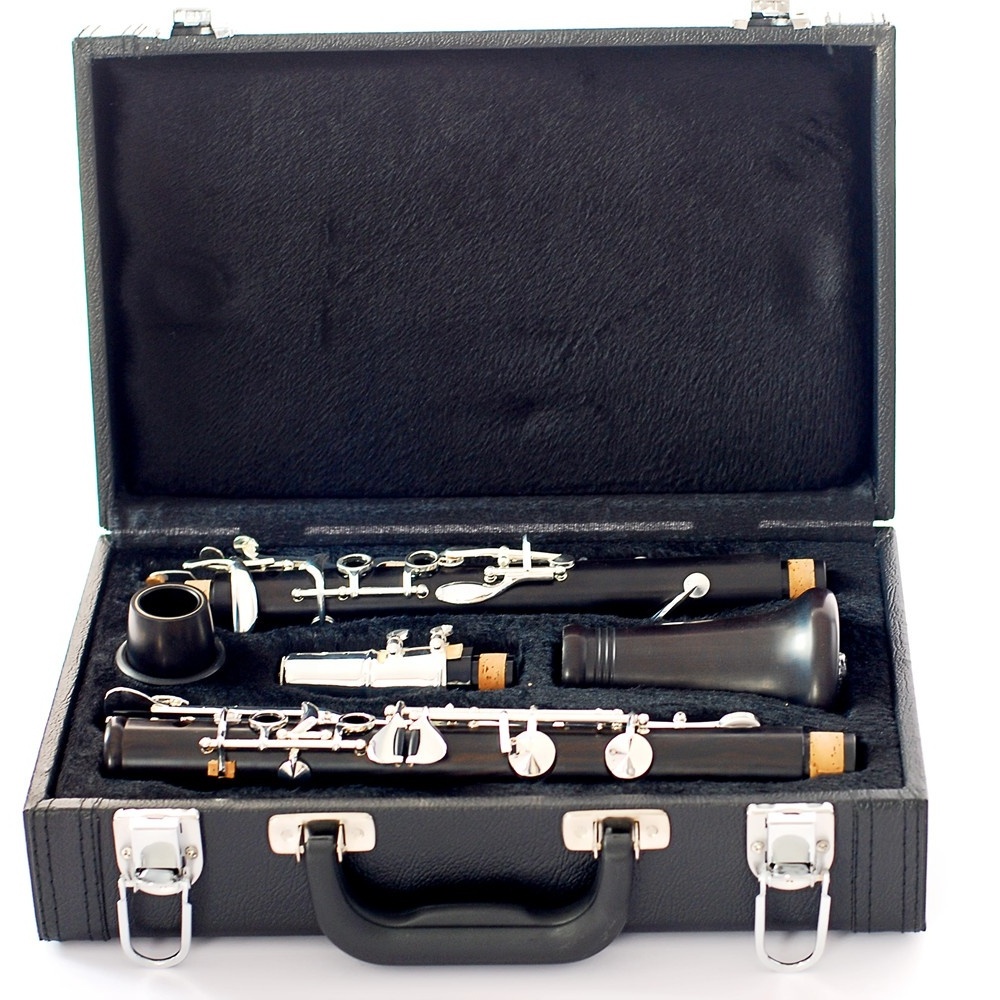 Imported ebony material clarinet silver plated key G tone