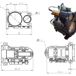 Laser distance sensor module 1535nm laser class 1 long range finder 7km 12km for UAV and UGV 4km 5km 3km