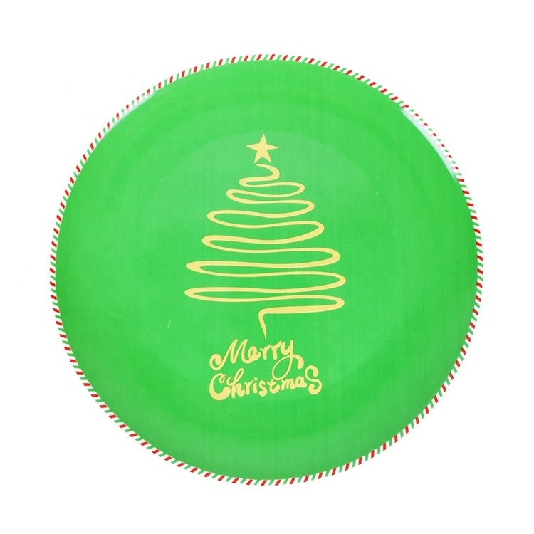 6.5 Inch Creative Christmas Elk Ceramic Plates Relief Santa Porcelain Party Cake Dinner Plate