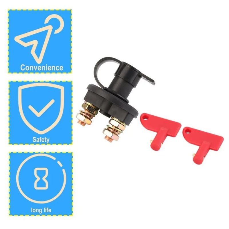 12-24V Auto Car Rotary Power Switch Vehicle Modify Isolator Disconnector Truck Boat Cut Off Battery Main Kill Switch