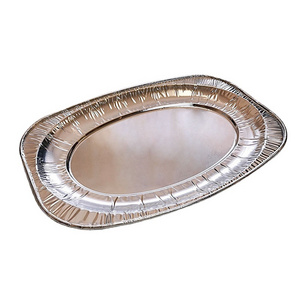 Oval Foil Roasting Dishes Medium Aluminum Foil Tray Large Serving Tray Disposable Baking Tray Pie Pans Foil Platter With Logo