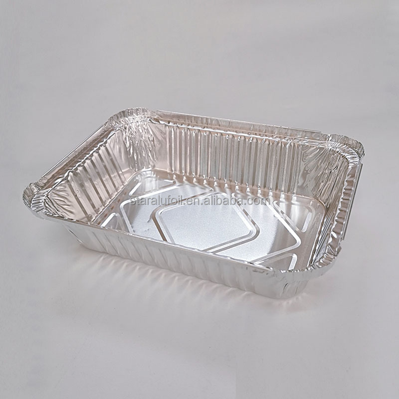 Aluminum Foil Takeaway Meal Box With Lids Foil Catering Roast Baking Tray Disposable Cake Cups For Party