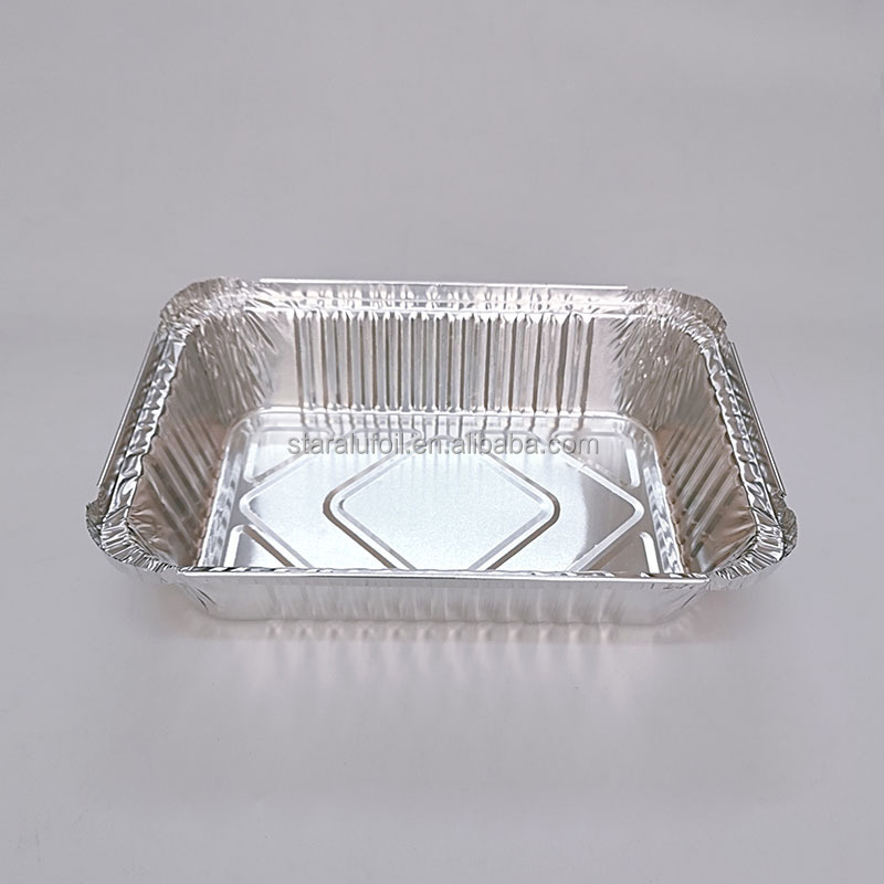 Aluminum Foil Takeaway Meal Box With Lids Foil Catering Roast Baking Tray Disposable Cake Cups For Party