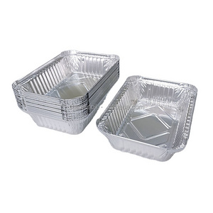 Aluminum Foil Takeaway Meal Box With Lids Foil Catering Roast Baking Tray Disposable Cake Cups For Party