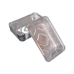 750ml Aluminum Lunch Box Foil Containers With Lids Rectangle Foil Tray Camping Foil Tableware Disposable Cake Pans Pie Pans