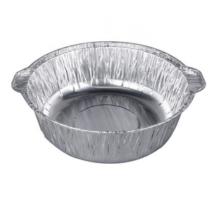 12" Aluminium Foil Pot With Lid Full Size Disposable Baking Pans For Cooking Packaging Containers