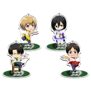 8CM Chibi Attack on Titan Shingeki no Kyojin Eren Jaeger Mikasa Levi Rivaille anime game toys Acrylic Stand figures pendant