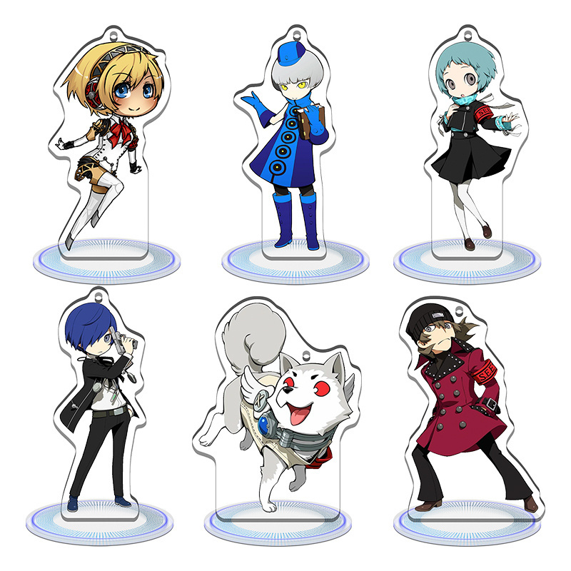 8CM  PERSONA3 Reload P3 Yuuki Makoto Yukari game toys Acrylic Standing figures decoration Customized pendant collections