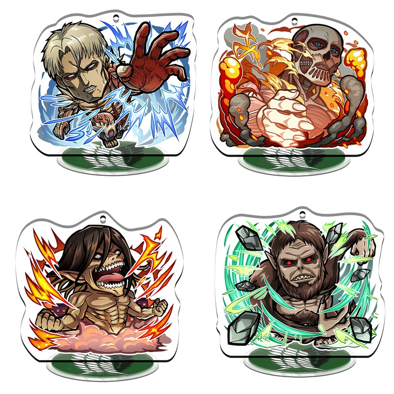 8CM Chibi Attack on Titan Shingeki no Kyojin Eren Jaeger Mikasa Levi Rivaille anime game toys Acrylic Stand figures pendant