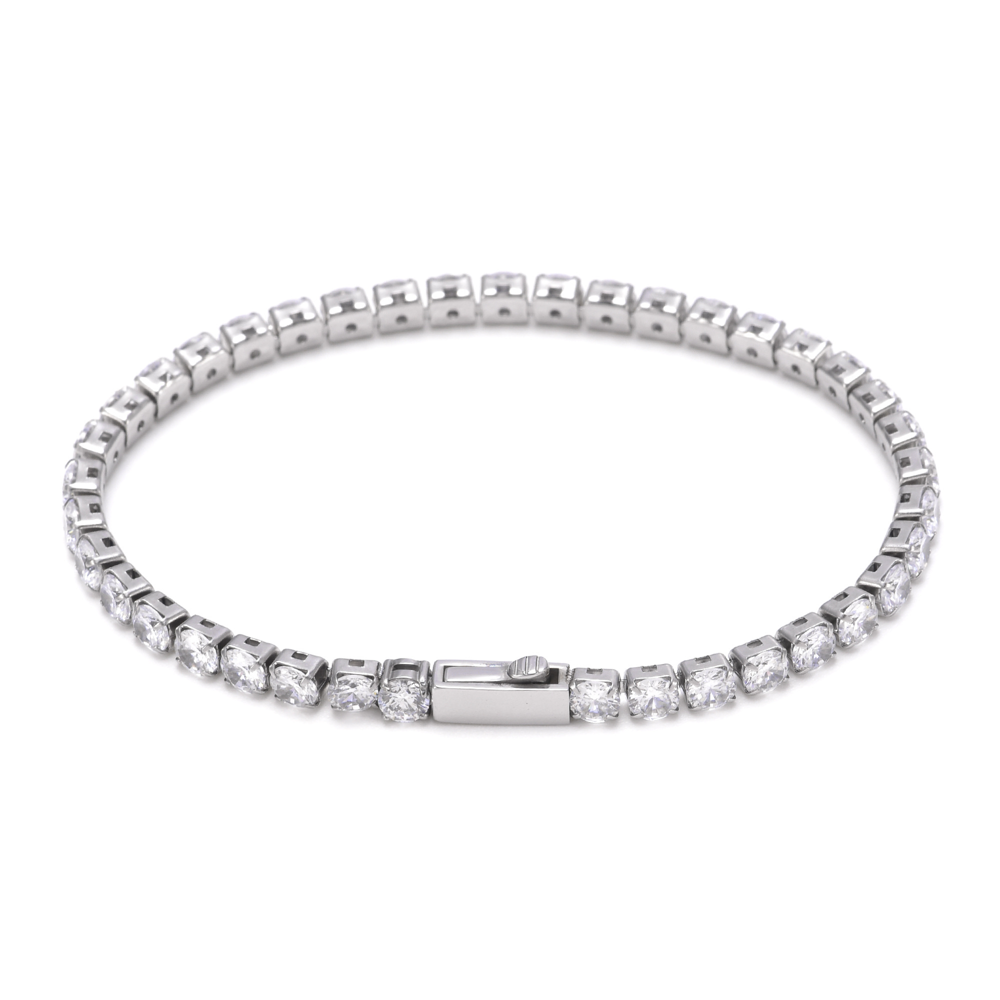 SDA Tennis Chains with 3A CZ Stainless Steel Bracelet Classic Simply Design Thin Bracelet Jewelry