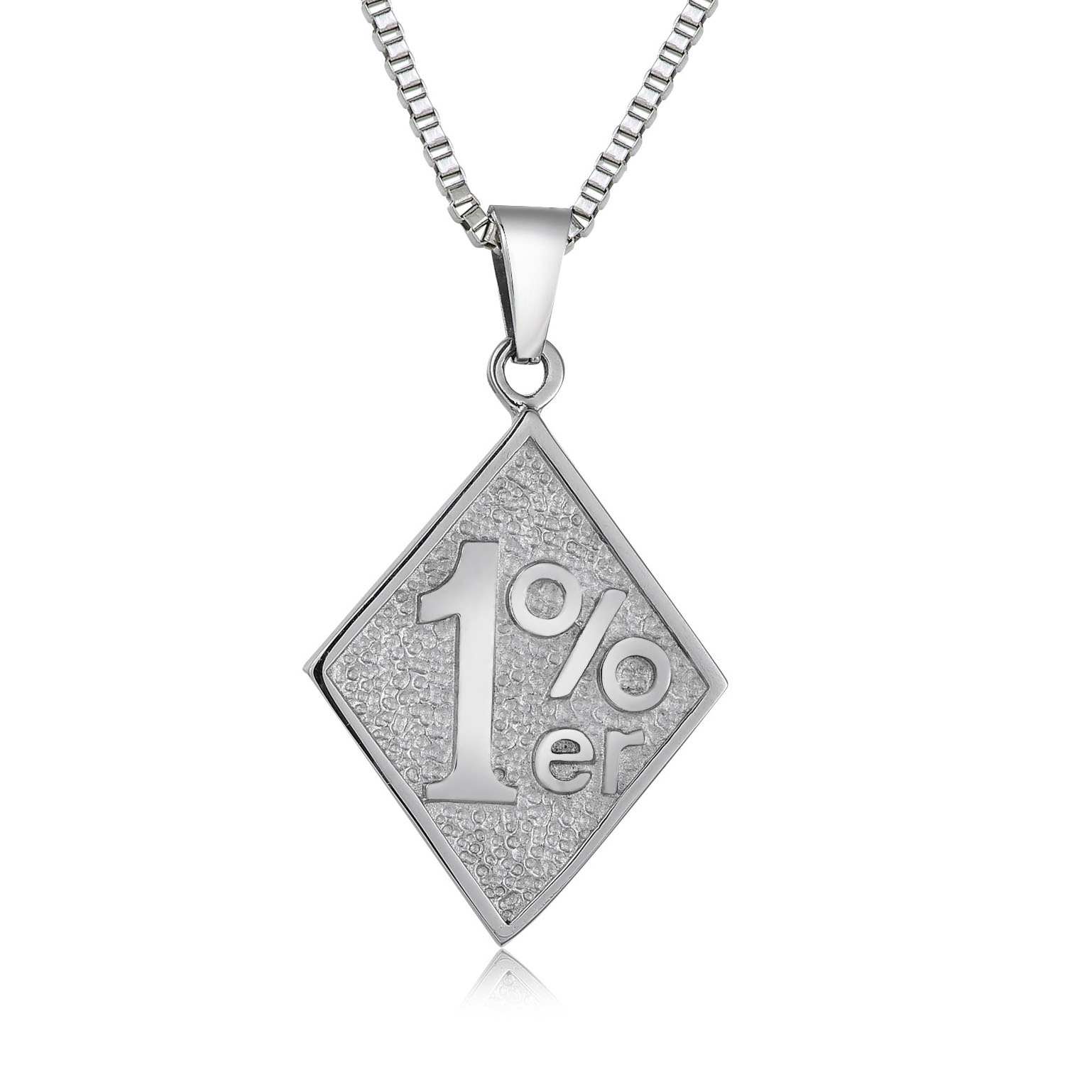 Wholesale Fashion Stainless Steel 1% ER Pendant Necklaces for Men