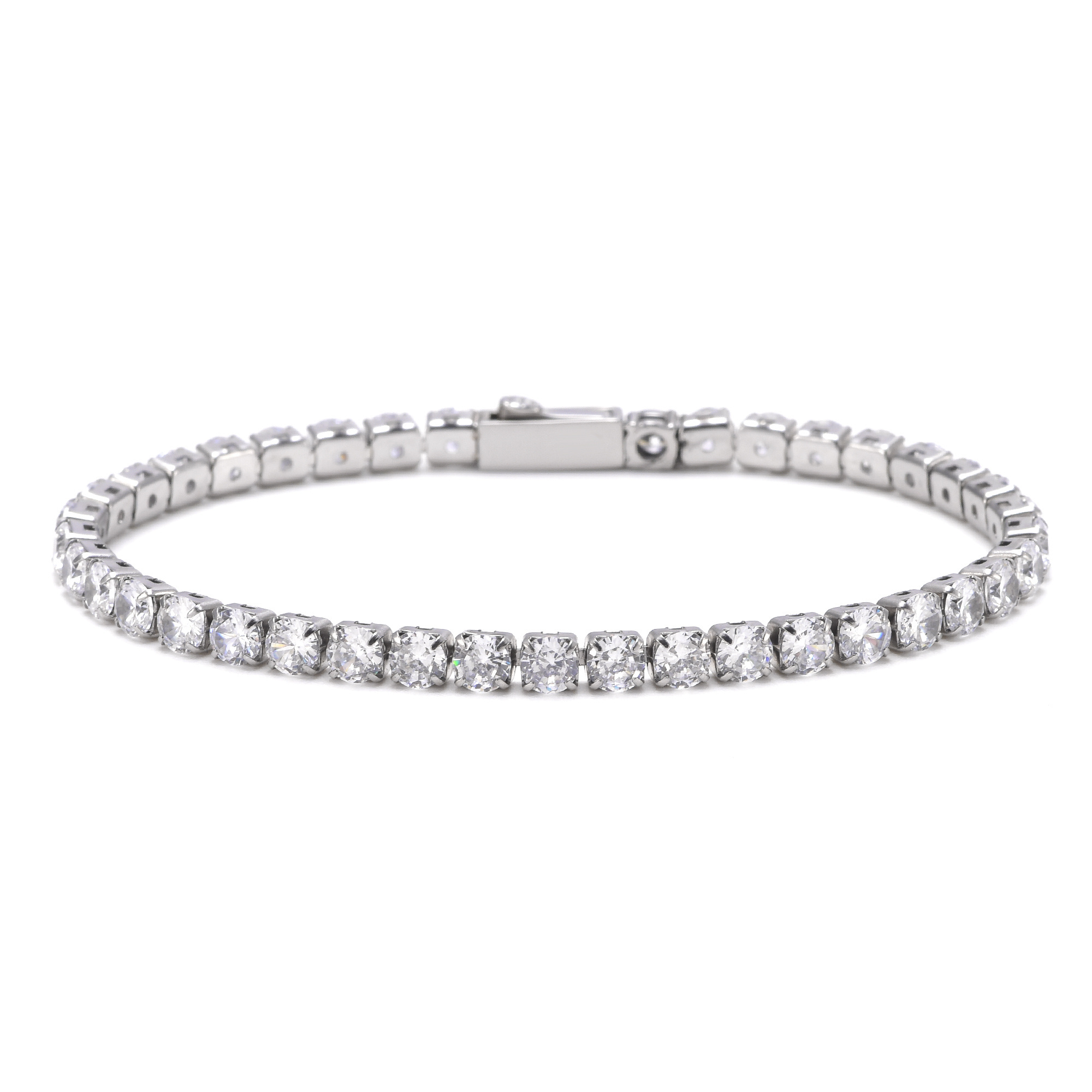 SDA Tennis Chains with 3A CZ Stainless Steel Bracelet Classic Simply Design Thin Bracelet Jewelry