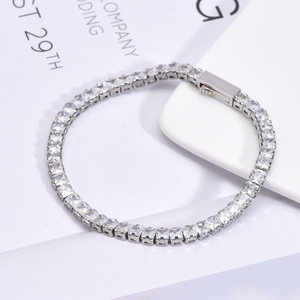 SDA Tennis Chains with 3A CZ Stainless Steel Bracelet Classic Simply Design Thin Bracelet Jewelry