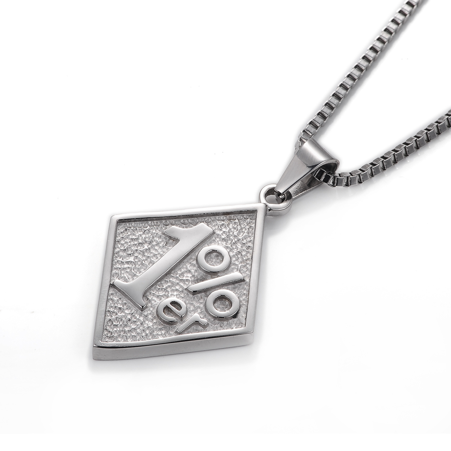 Wholesale Fashion Stainless Steel 1% ER Pendant Necklaces for Men