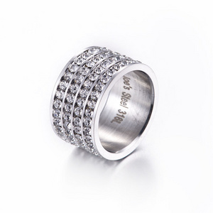 Stainless steel men's ring four layers of s hot models titanium with zirconia jewelry