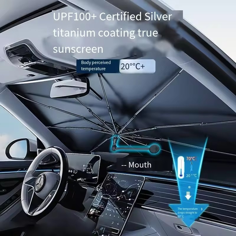 Uv Protection Car Umbrella Tents Portable Car Window Solar Sunshade Umbrella