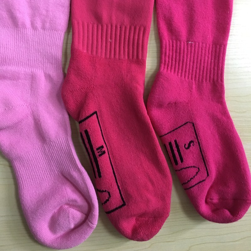 Custom cheap oem compression sport hot pink soccer socks