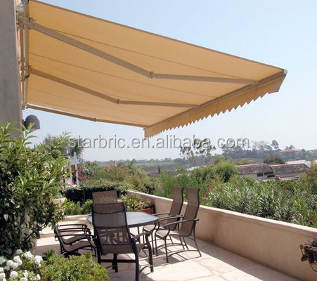 Outdoor sun safe weather resistant retractable awning window awning vertical awning fabric waterproof