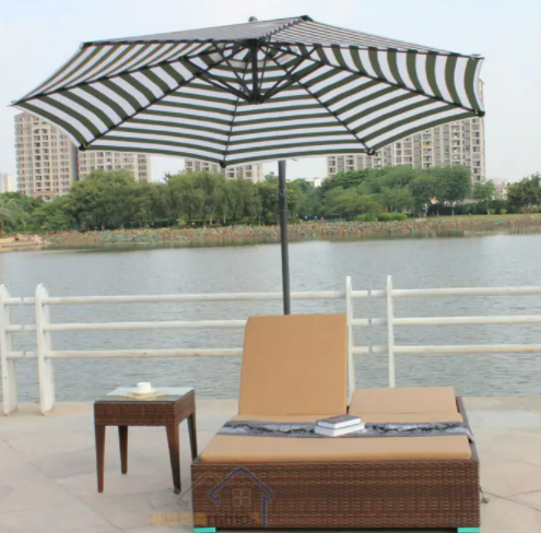 Sun safe waterproof fabric solution dyed yarn dyed patio umbrella fabric with 5+ years warranty