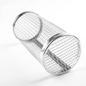 Stainless Steel BBQ Grill Wire Mesh Grilling Basket for Outdoor Camping Using