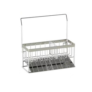 304 Stainless Steel Sponge Holder Kitchen Sink Caddy Organizer with Auto Drain Tray Sink Rack for Kitchen