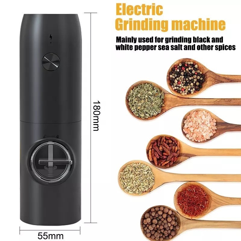 Spice Grinder Shakers Automatic Electric USB Rechargeable Salt and Pepper Grinder Set