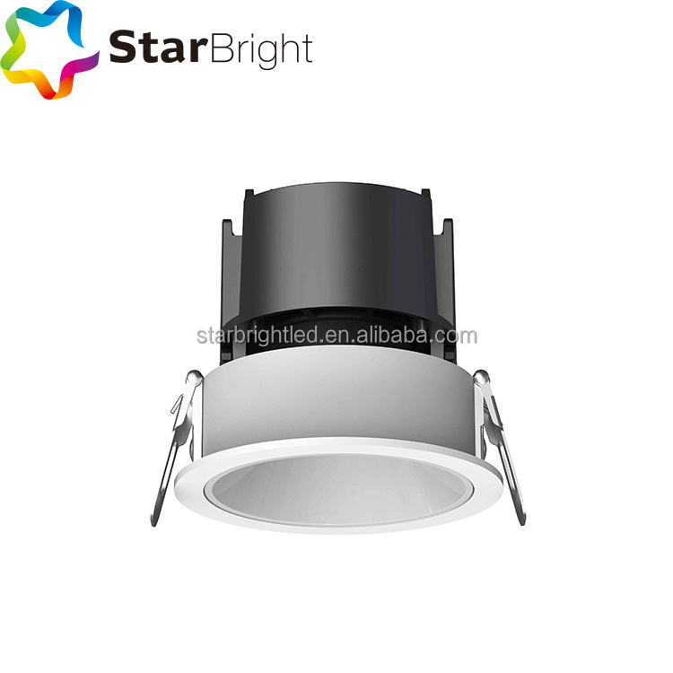 anti-glare color reflector app control zigbee tuya WIFI dimmable cct change smart hotel wall washer led adjustable cob downlight