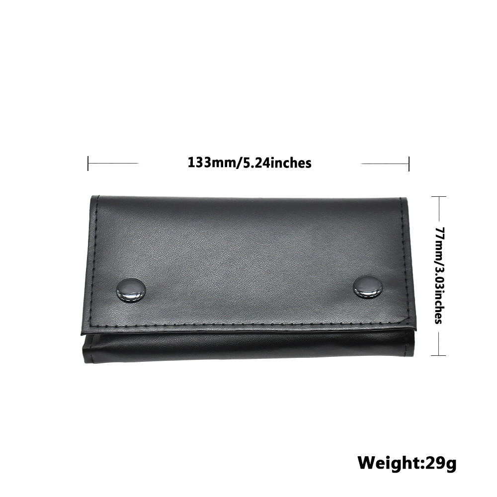 PU Leather Tobacco Pouch With 78 MM Paper Holder Tobacco Wallet Bag Purse Bag