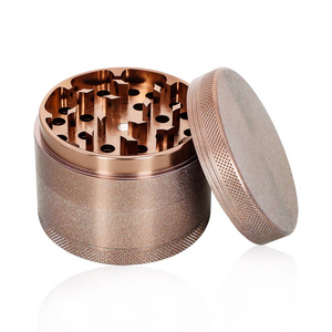 New Arrived Custom Logo 63mm  4 Pieces Big Aluminium Alloy Tobacco Spice Grinders Herbal Herb Grinder