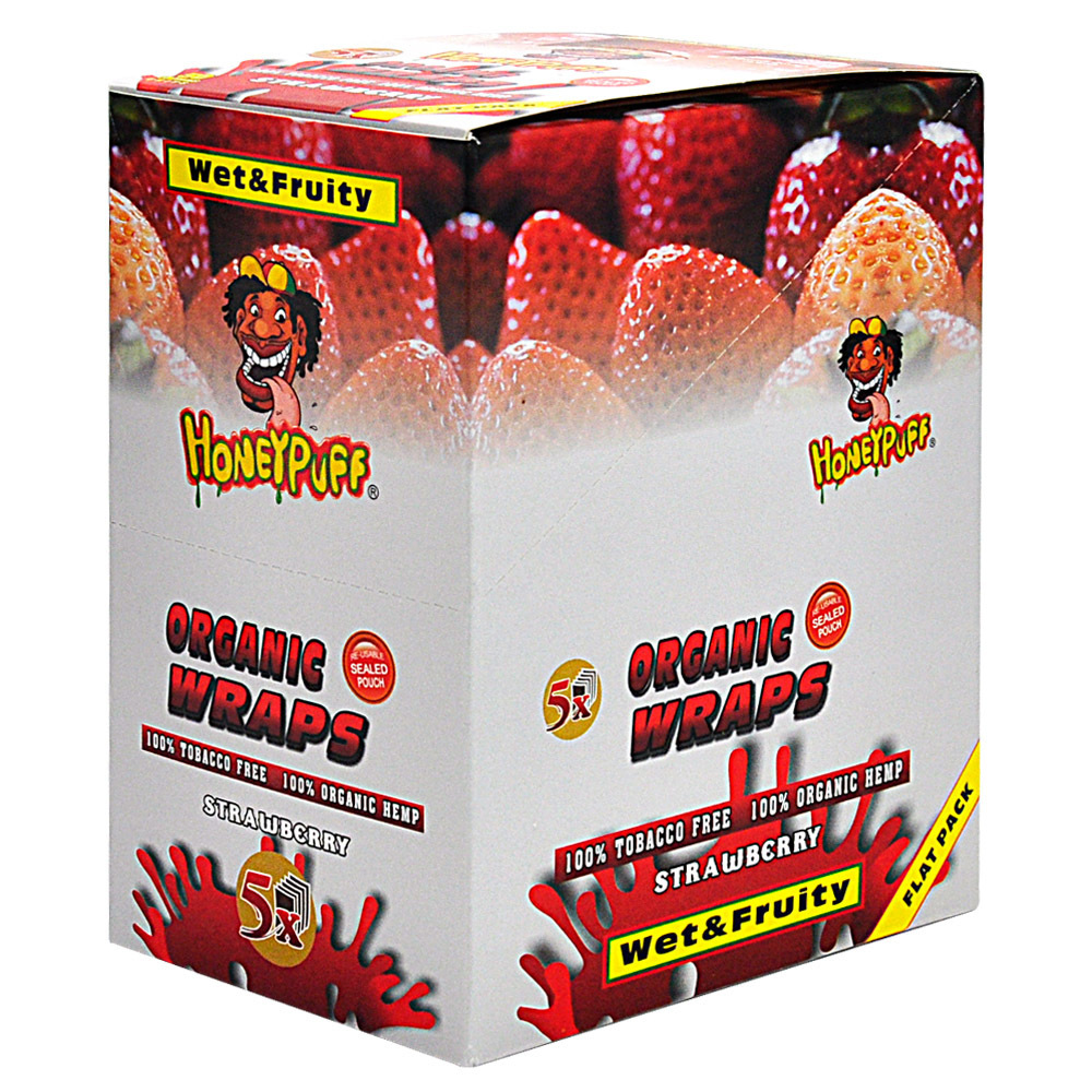 Honeypuff Fruit Flavored Hemps Wraps Hemps Wrapping Display Box Package with 7 flavores