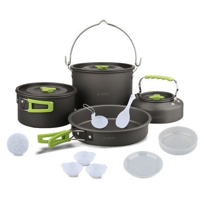 STARCAMP 5-6 Person Aluminium Outdoor Picnic Camping Cookware Set Cooking Mess Kit