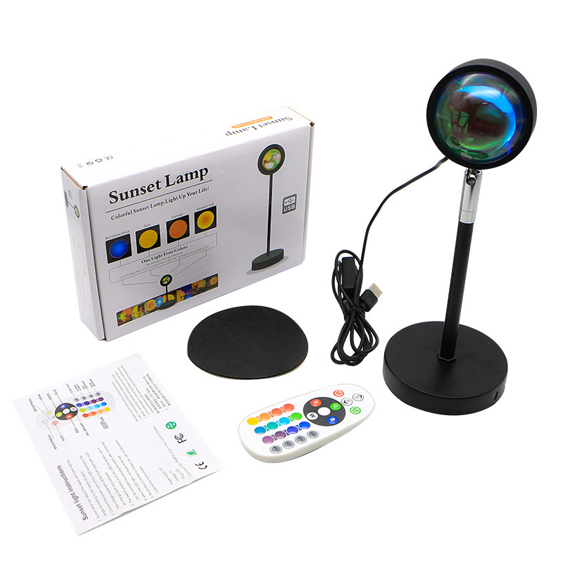 USB Aluminium Projector Sunset atmosphere Light Led 16 Colors Smart Rgb Rainbow Sunset Lamp With Remote Control