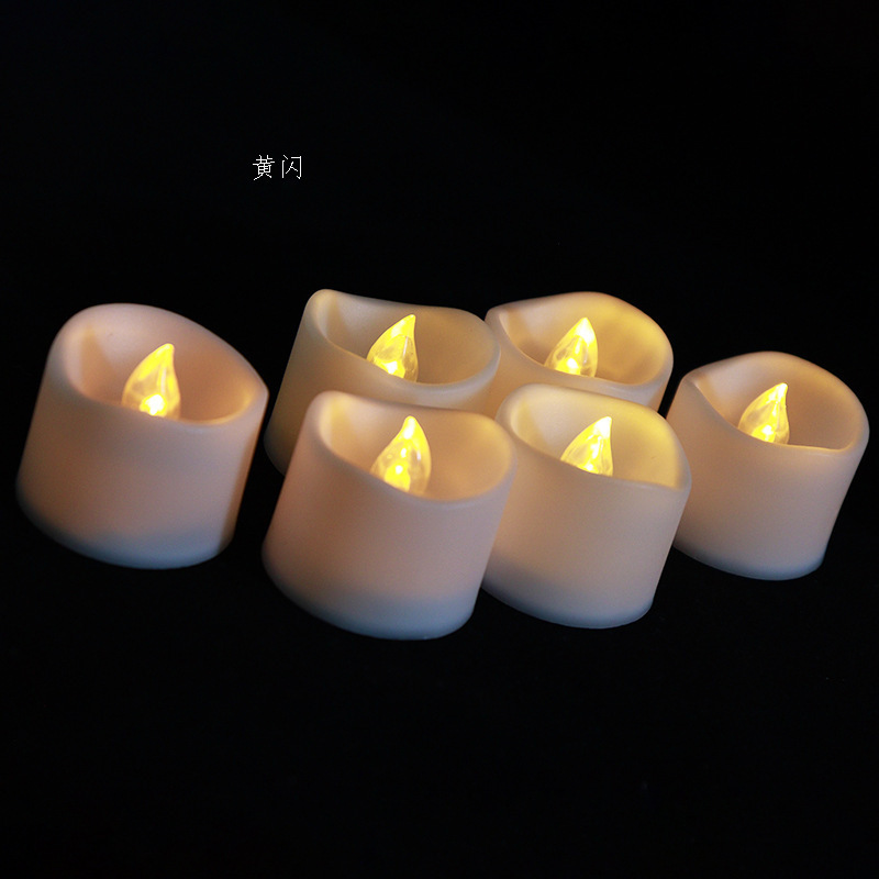 Romantic Tea Lights LED Battery Flameless Candles with Flickering Flashing Christmas Candle 3d Real Flame Plastic