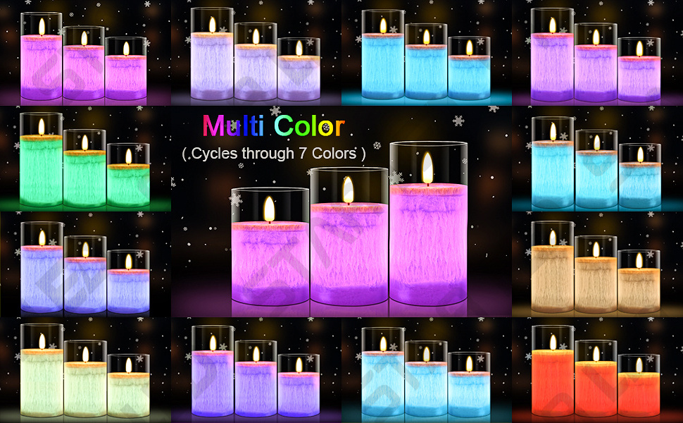 Flameless Votive Candles Flickering LED Candle Battery Operated LED Tea Lights in Colorful for Wedding Festival Decoration