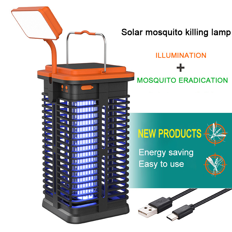 Portable Electronic Rechargeable Mosquito Fly Killer lamp/Bug Zapper for Summer Trip Outdoor Camping Patio Home and Garden