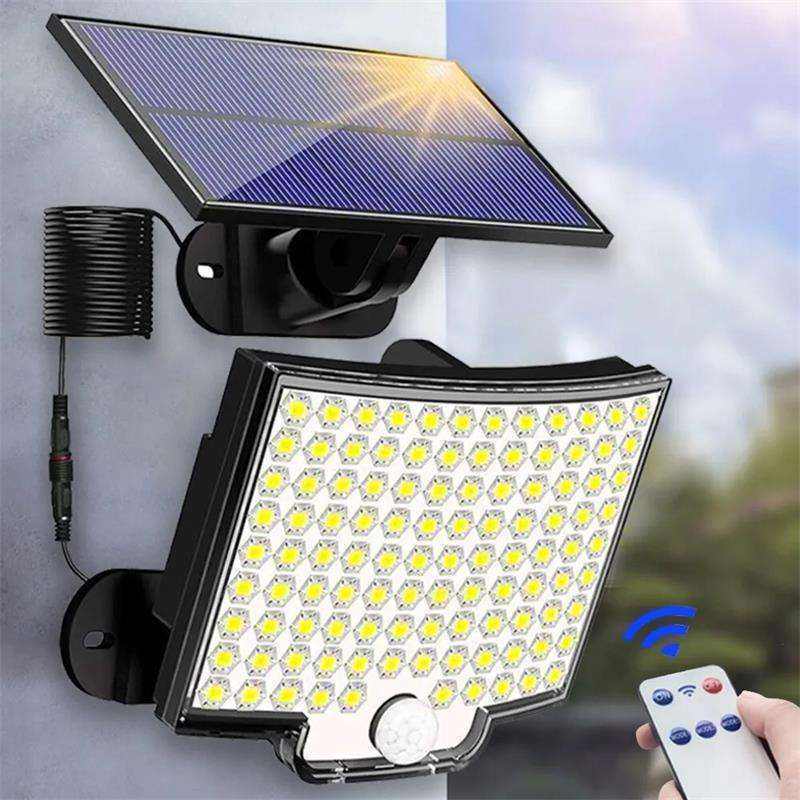 Outdoor 106 LED Solar Light Motion Sensor Waterproof Sunlight Garden Decoration Street Lights Solar Powered Lantern Wall Lamp