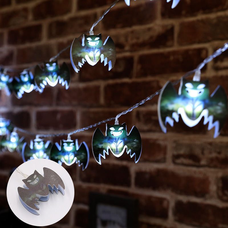 1.5m LED Halloween Bat 10 Light String Happy Halloween Party Decor Kids Favor Ghost Decor For Home