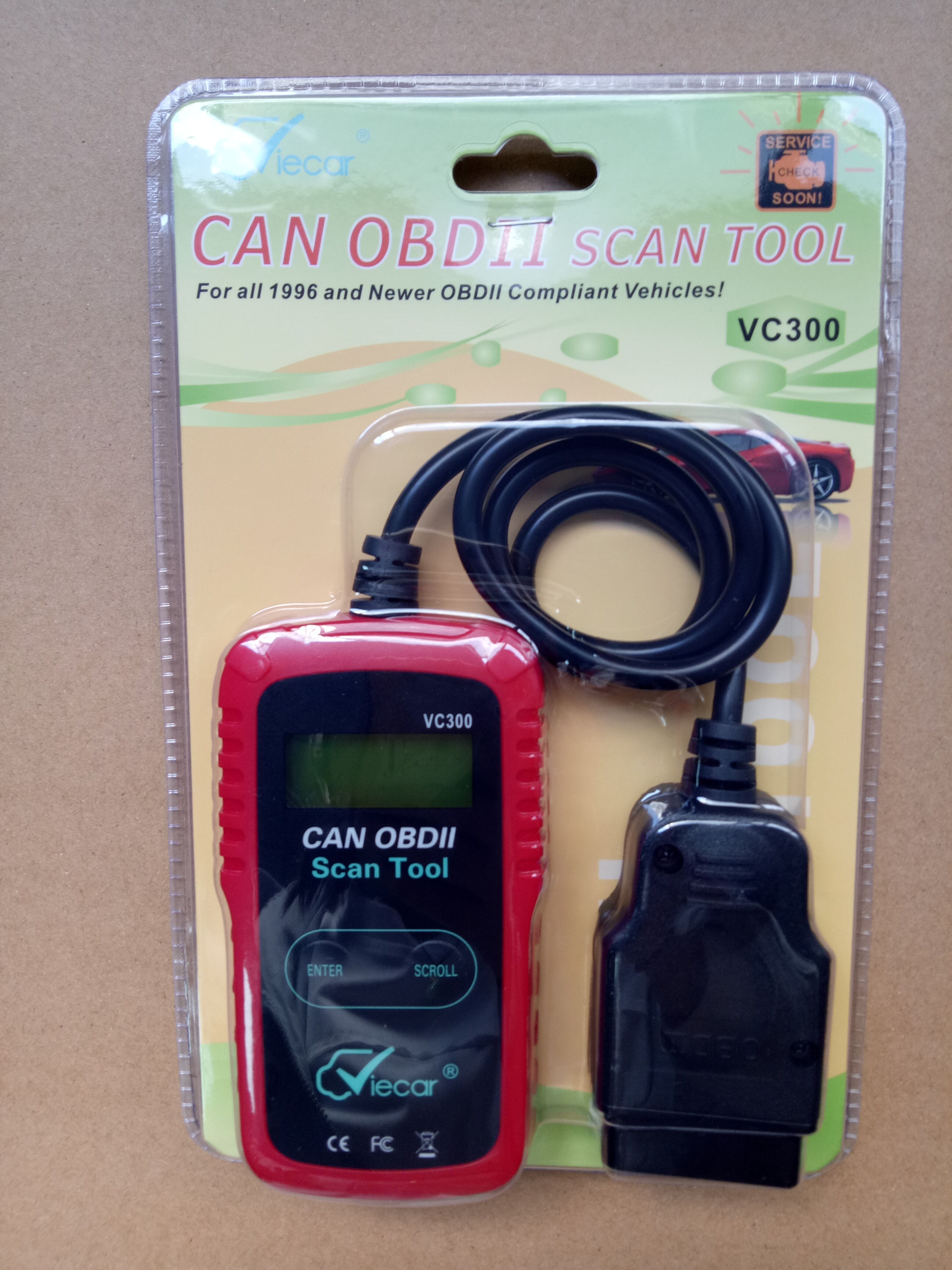 FCC Certificate VC300 Car Diagnostic tools car Scanner V1.5 OBD2 ECU Key Programmer obd2 adapter