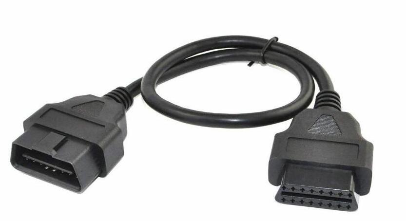 30cm OBD II OBD2 16 Pin Male to Female Extension Cable Car Diagnostic Extender Cord Adapter (1-port)