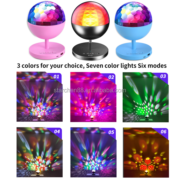 New Design Spin LED Crystal Ball Party Disco Strobe Lamp RGB wireless Music Bulb dj stage light