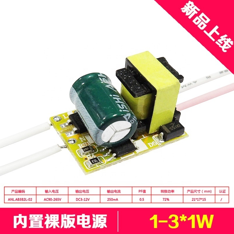 LED power supply isolation Dark Energy led driver ic 300ma 1W 3W bulb light constant current led driver