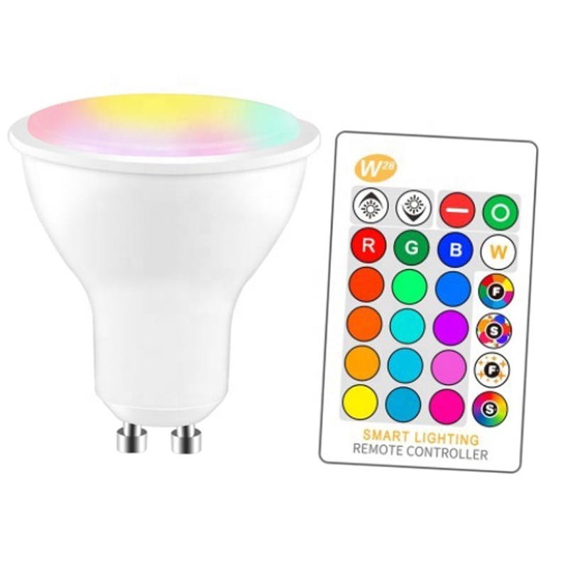 16 Color Changing Spotlight 5 Watt Dimmable RGB LED lamp Lighting rgbw bulb gu10 light led bulbs