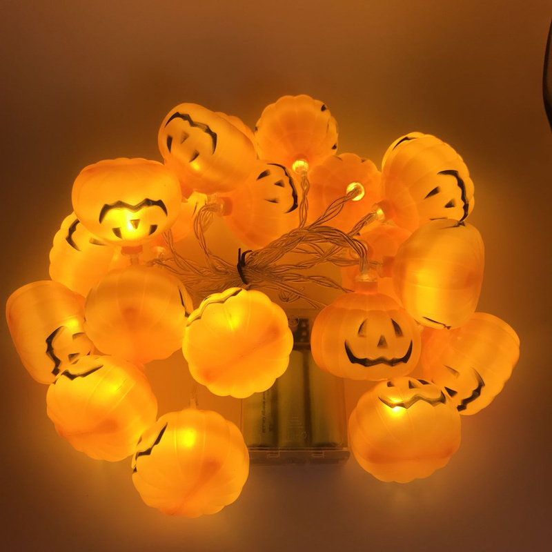 Novel Halloween Pumpkin String Lights 20LEDs Battery Operated Light Decoration for Christmas Festival Party Fairy