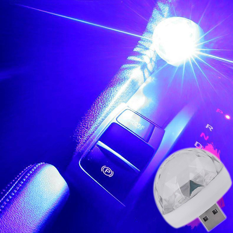 Stage DJ RGB Strobe Magic Ball Mini Disco Light usb car atmosphere lamp inner ambient star light led