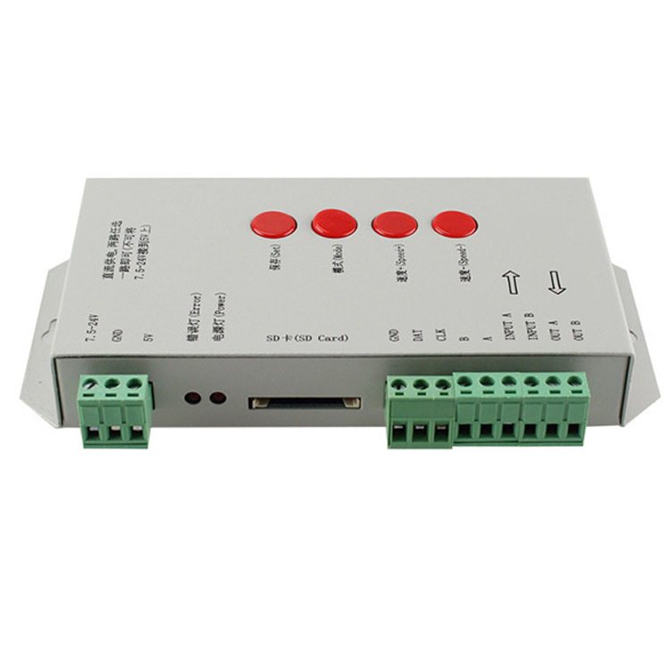 DC5-24V T-1000S rgb digital DMX512 Pixel full color Controller+256MB SD Card LED 2048 Pixels Controller